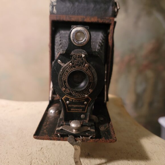 Kodak No. 2 Folding Autographic Brownie Camera Vintage For Display Non-working - Picture 3 of 12